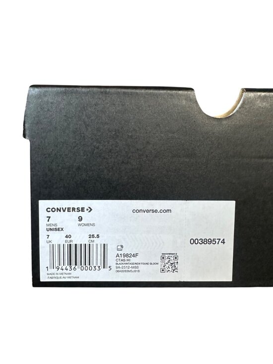 ⭐Converse Chuck Taylor Hi Floral Bow Sz 7 Mens Shoes Sneaker Black Pink A19824F main image 5